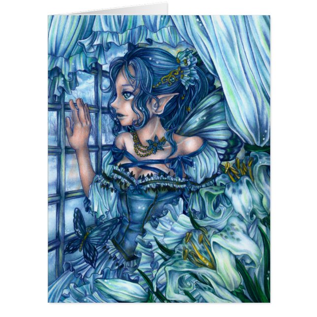 Fantasy Fairy Anime Girl Victorian Blue (正面)