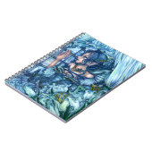 Fantasy Fairy Anime Girl Victorian Blue ノートブック (左側)