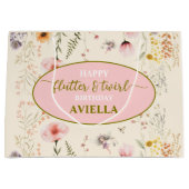 Fantasy Fairy Flutter and Twirl Wildflower ラージペーパーバッグ (正面)