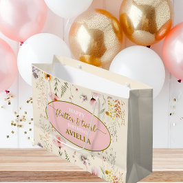 Fantasy Fairy Flutter and Twirl Wildflower ラージペーパーバッグ