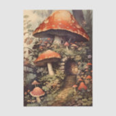 Fantasy Fairy Mushroom Home in the Forest 薄葉紙 (正面)