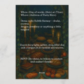 Fantasy Feast Book Club Birthday Party 招待状 (裏面)