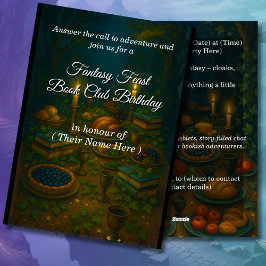 Fantasy Feast Book Club Birthday Party 招待状