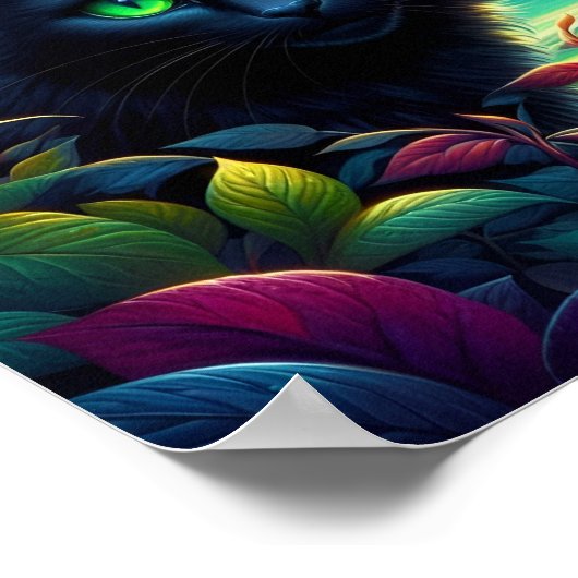 Fantasy Feline Artwork Poster ポスター (角)