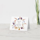 Fantasy Floral Elegant Birthday Thank You Card サンキューカード (正面)