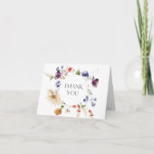 Fantasy Floral Elegant Thank You サンキューカード (正面)