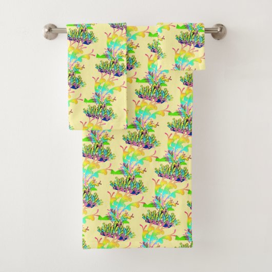 Fantasy Floral Pale Yellow バスタオルセット (インサイチュ)
