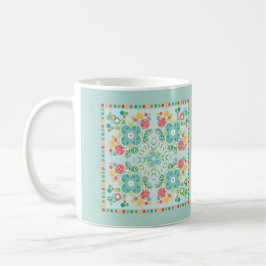 Fantasy Floral Tile-Summer Meadow  コーヒーマグカップ