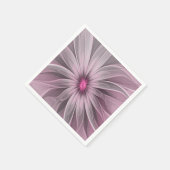 Fantasy Flower Abstract Plum Floral Fractal Art スタンダードカクテルナプキン (角)
