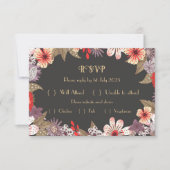 Fantasy Flower - Wedding RSVP card (正面)