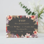 Fantasy Flower - Wedding RSVP card (スタンド正面)