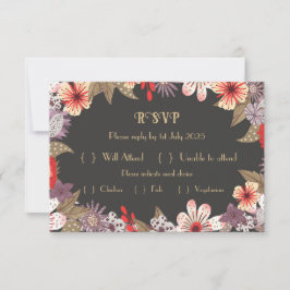 Fantasy Flower - Wedding RSVP card
