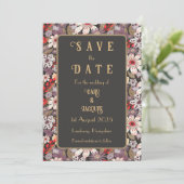 Fantasy Flowers - wedding save the date card セーブザデート (スタンド正面)