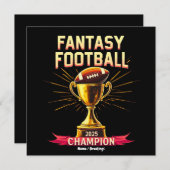 Fantasy Football 2025 Funny Champ Football Design  招待状 (正面/裏面)
