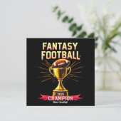 Fantasy Football 2025 Funny Champ Football Design  招待状 (スタンド正面)