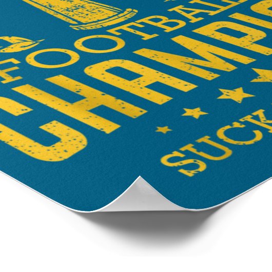 Fantasy Football Funny Champ Chamon  ポスター (角)