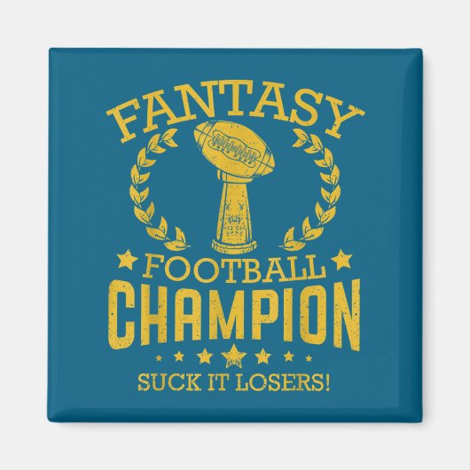 Fantasy Football Funny Champ Chamon  マグネット (正面)