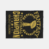 Fantasy Football Funny Champ Champion Draft 2019 フリースブランケット (正面(横))