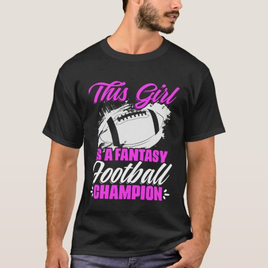 Fantasy Football Girl  Football Player Fantasy Foo Tシャツ (正面)