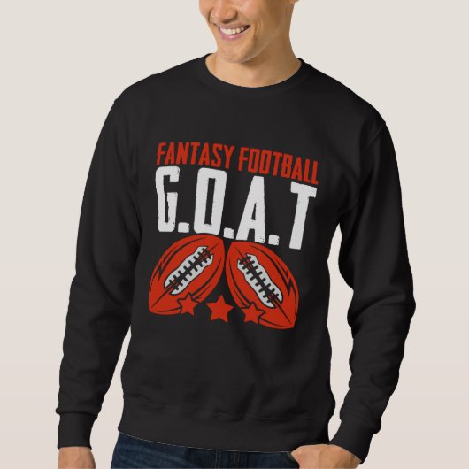 Fantasy Football Goat  Football Player Fantasy Foo スウェットシャツ (正面)