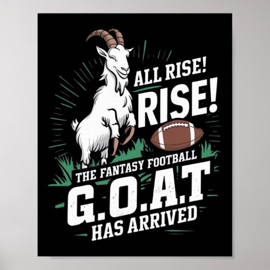 Fantasy Football Goat Shirt League Champion Champ  ポスター (正面)
