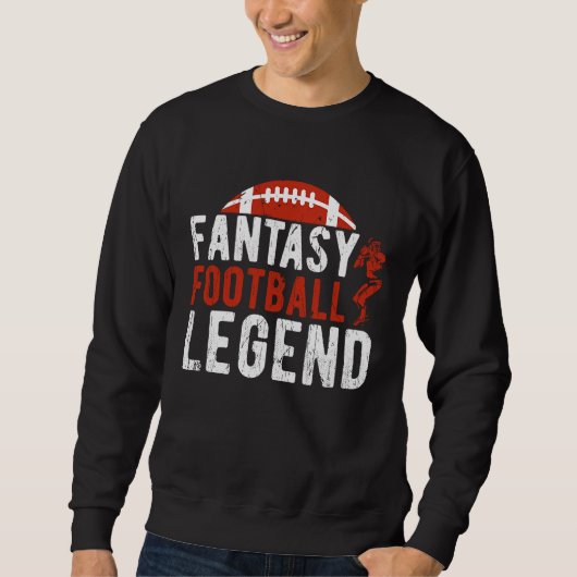 Fantasy Football Legend Flag Dad Father's Day スウェットシャツ (正面)