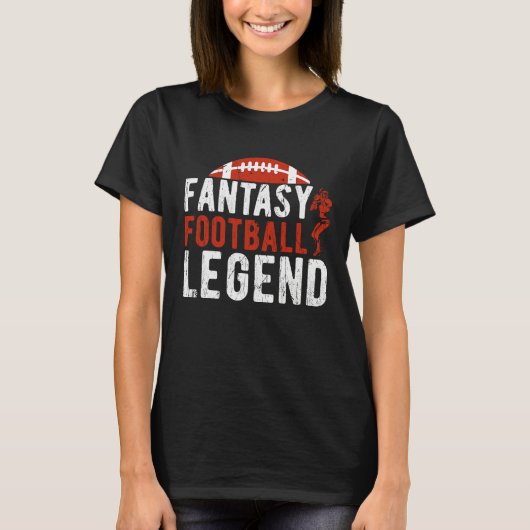 Fantasy Football Legend Flag Dad Father's Day Tシャツ (正面)