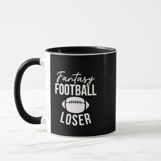 Fantasy Football Loser Football Fantasy Funny マグカップ (左)