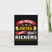 Fantasy Football Party Drink Draft Kickers Funny S カード (正面)