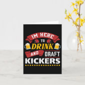 Fantasy Football Party Drink Draft Kickers Funny S カード (黄色い花)