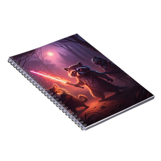 Fantasy Forest Animal Adventure Art ノートブック (右側)