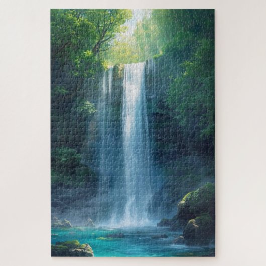 Fantasy Forest Waterfall Jigsaw Puzzle ジグソーパズル (縦)
