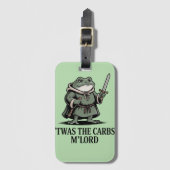  Fantasy Frog design for humor – Blame the Carbs ラゲッジタグ (正面縦)