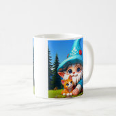 Fantasy Gnome Cat  コーヒーマグカップ (正面右)