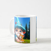 Fantasy Gnome Cat  コーヒーマグカップ (正面左)