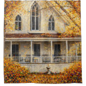 Fantasy Gothic-Revival Carpenter House  シャワーカーテン (正面)