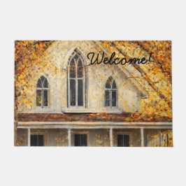 Fantasy Gothic-Revival Carpenter House  ドアマット