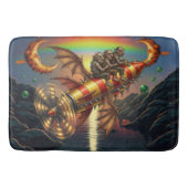 Fantasy Image 3 Trolls On A Retro Rocket バスマット (正面)
