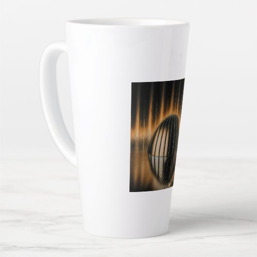 Fantasy Image Bronze Halfdome On Reflected Surface カフェラテマグ (左アングル)