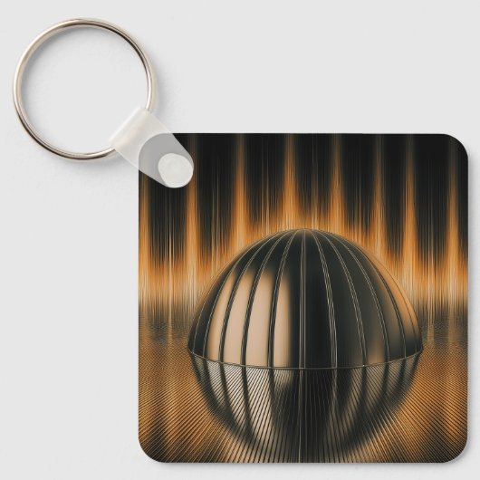 Fantasy Image Bronze Halfdome On Reflected Surface キーホルダー (正面)