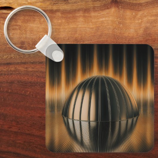 Fantasy Image Bronze Halfdome On Reflected Surface キーホルダー (正面)