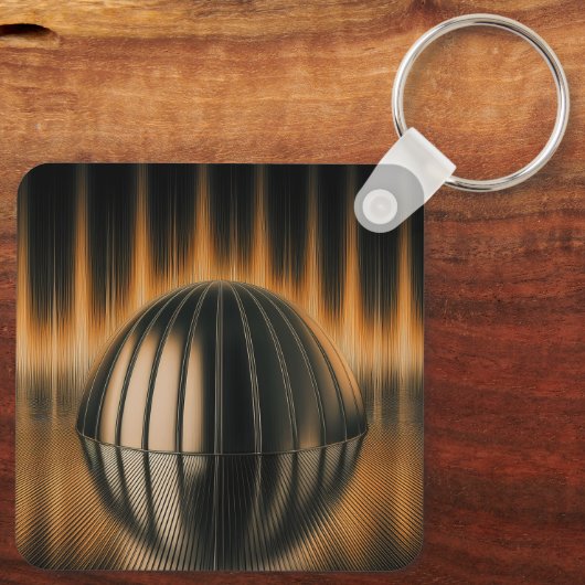 Fantasy Image Bronze Halfdome On Reflected Surface キーホルダー (裏面)