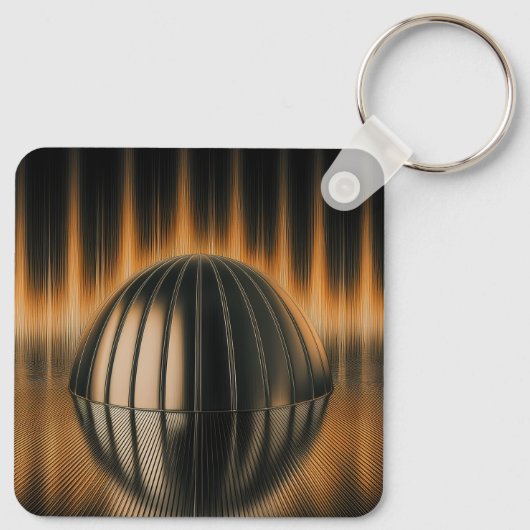 Fantasy Image Bronze Halfdome On Reflected Surface キーホルダー (裏面)