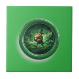 Fantasy Image Leprechaun Carrying Pot Of Gold タイル