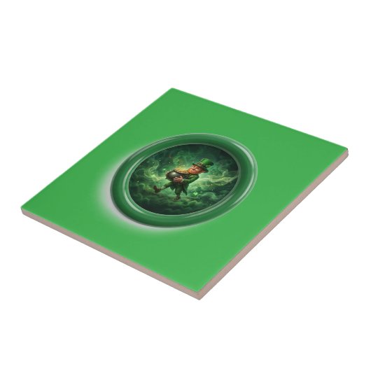 Fantasy Image Leprechaun Carrying Pot Of Gold タイル (側面)
