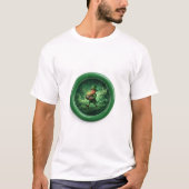 Fantasy Image Leprechaun Carrying Pot Of Gold Tシャツ (正面)