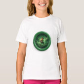 Fantasy Image Leprechaun Carrying Pot Of Gold Tシャツ (正面)