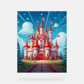 Fantasy Image Of A Candy Cane Castle アクリルサイン (正面)