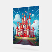 Fantasy Image Of A Candy Cane Castle アクリルサイン (傾斜)