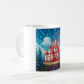Fantasy Image Of A Candy Cane Castle コーヒーマグカップ (正面左)